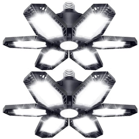 TANBABY 2-pack LED garage lights providing bright, even illumination for clarity