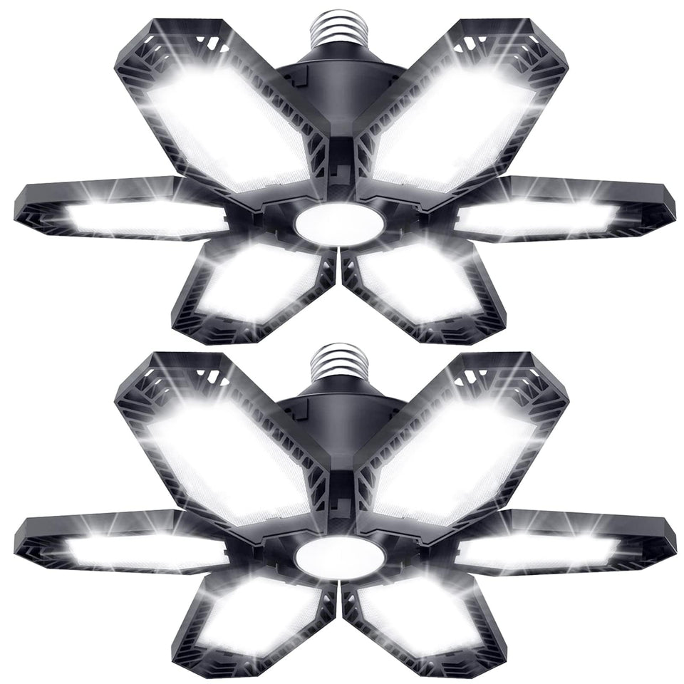 TANBABY 2-pack LED garage lights providing bright, even illumination for clarity