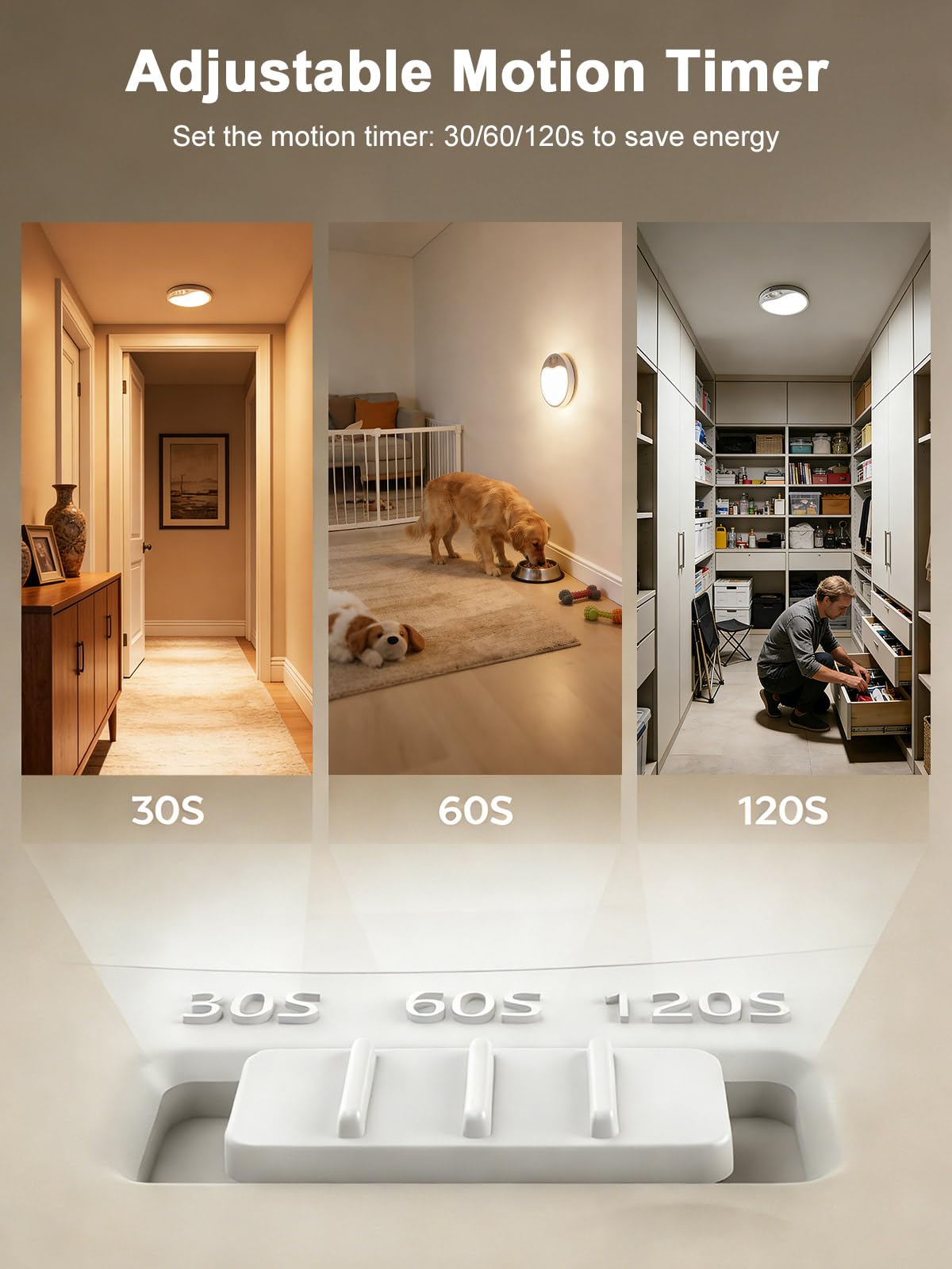 TANBABY 3CCT color temperatures let you choose warm, neutral, or cool light.