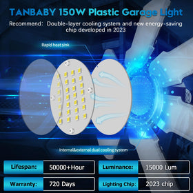 TANBABY cooling design maintains consistent brightness and longer fixture life.