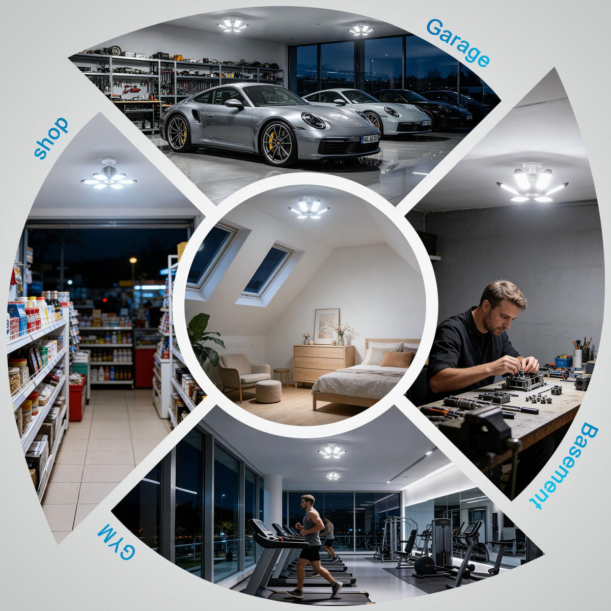 Tanbaby high-lumen, energy-efficient design supports long-lasting shop lighting.