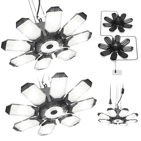 Tanbaby LED garage light shows the 8-panel deformable design for wide coverage.