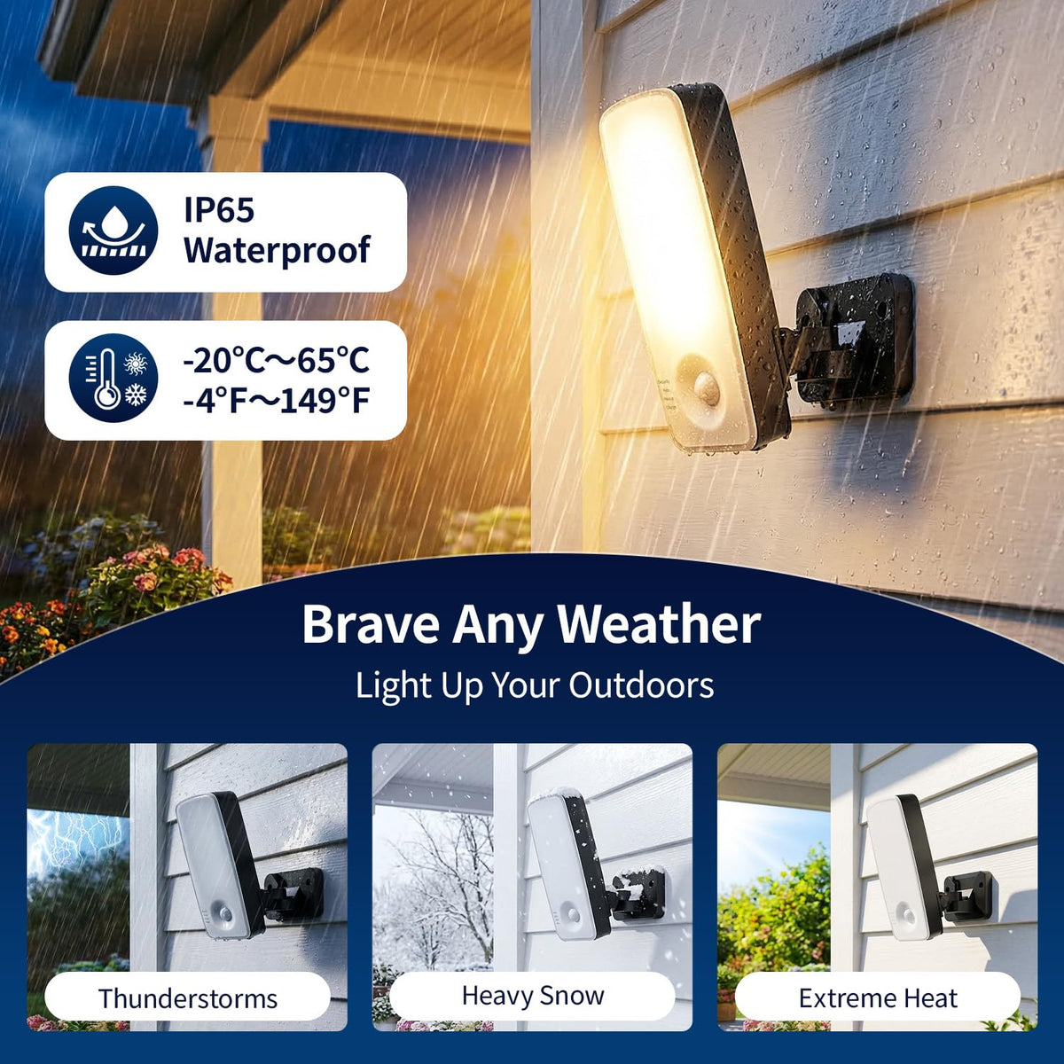 TANBABY PIR motion sensor with 120° wide angle for proactive lighting.
