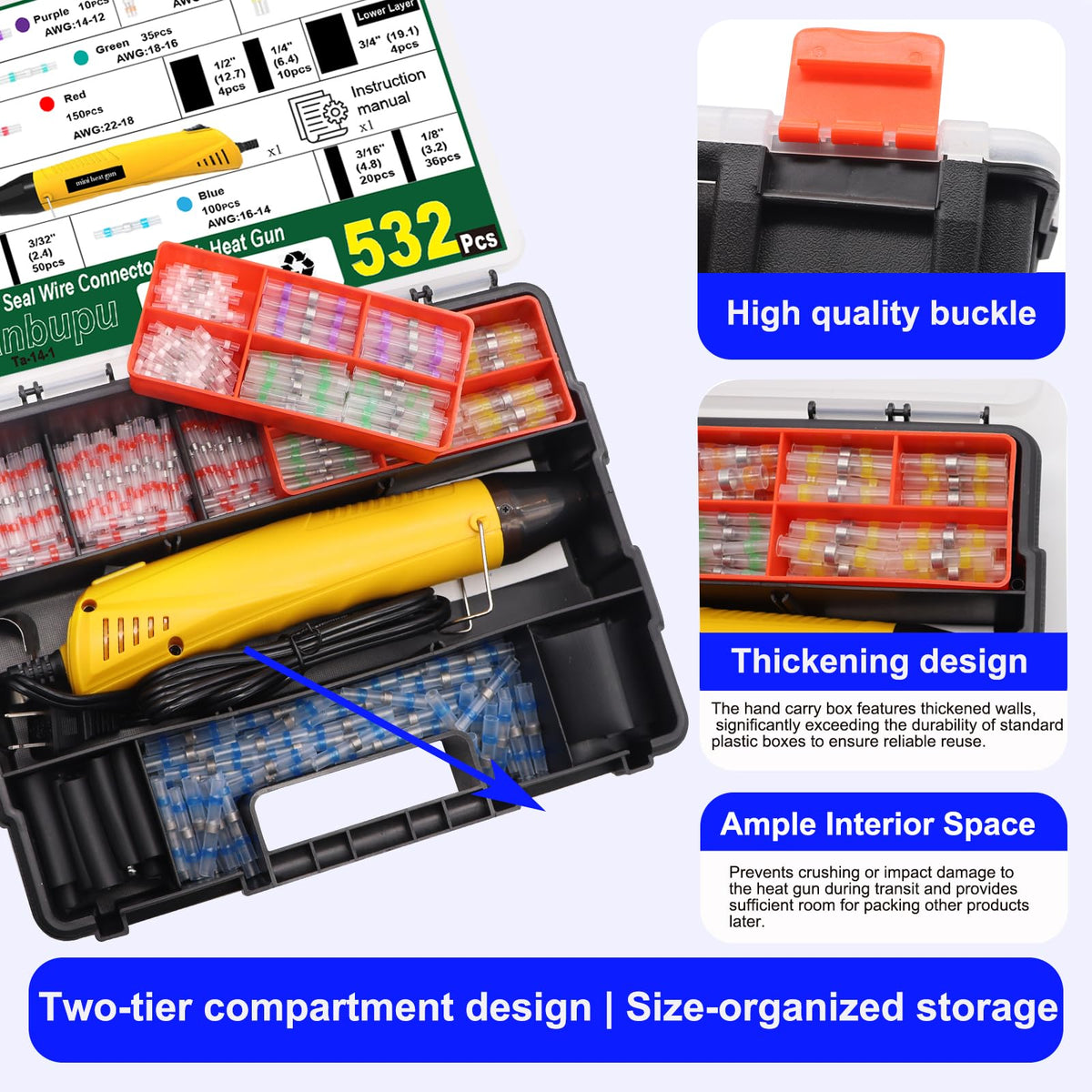 Tanbupu organized storage box keeps components neatly arranged.