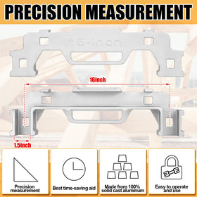 Tandefio 16in framing tool shows stud spacing in a project frame.
