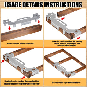 Tandefio 2-piece framing jig assembly demonstrates easy alignment.