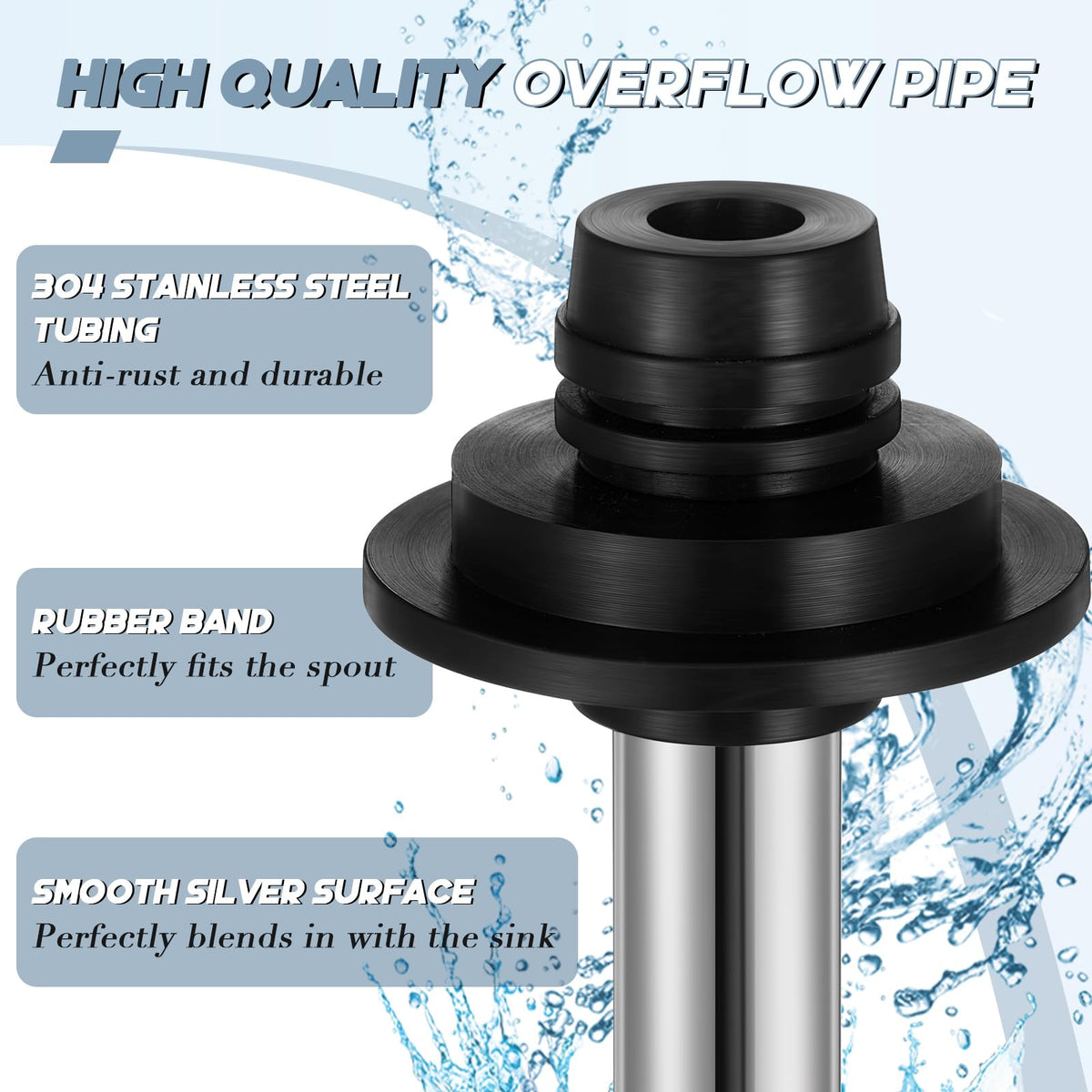 Tandefio 304 stainless steel body with rubber components ensures longevity.