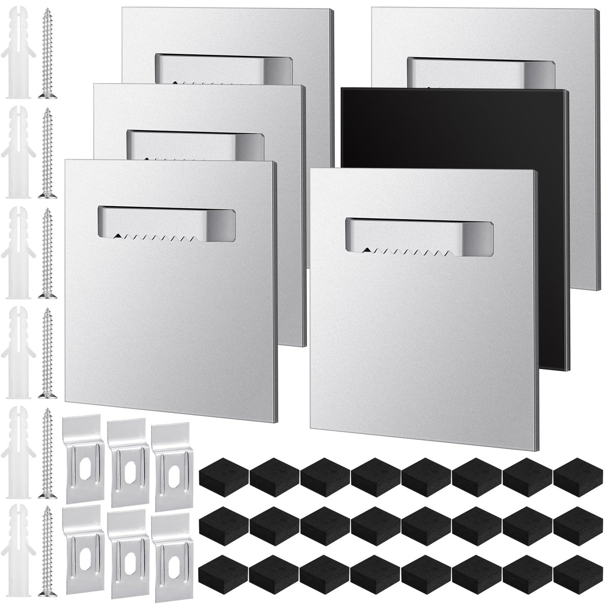 Tandefio 6-pack self-adhesive hangers securing lightweight art and photos
