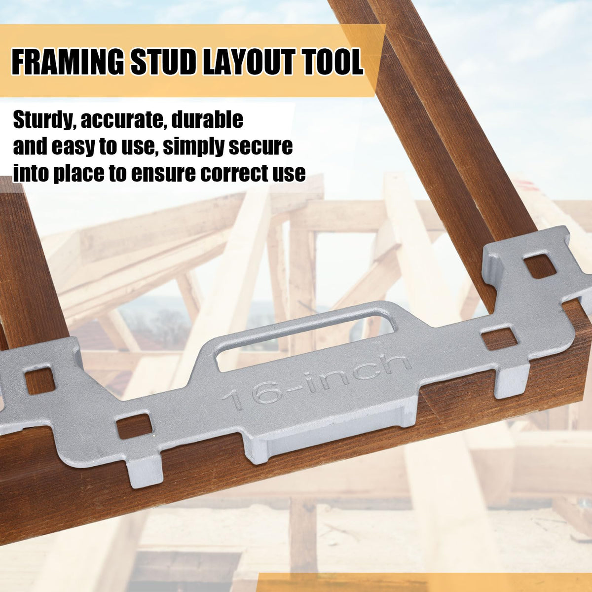 Tandefio cast aluminum framing tool highlights durable construction for rugged sites.