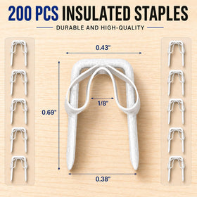 Tandefio wire staples enabling quick installation and firm cable fixation