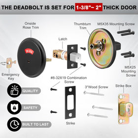 Tandefio installation guide bathroom lock demonstrates fast DIY setup for commercial spaces.