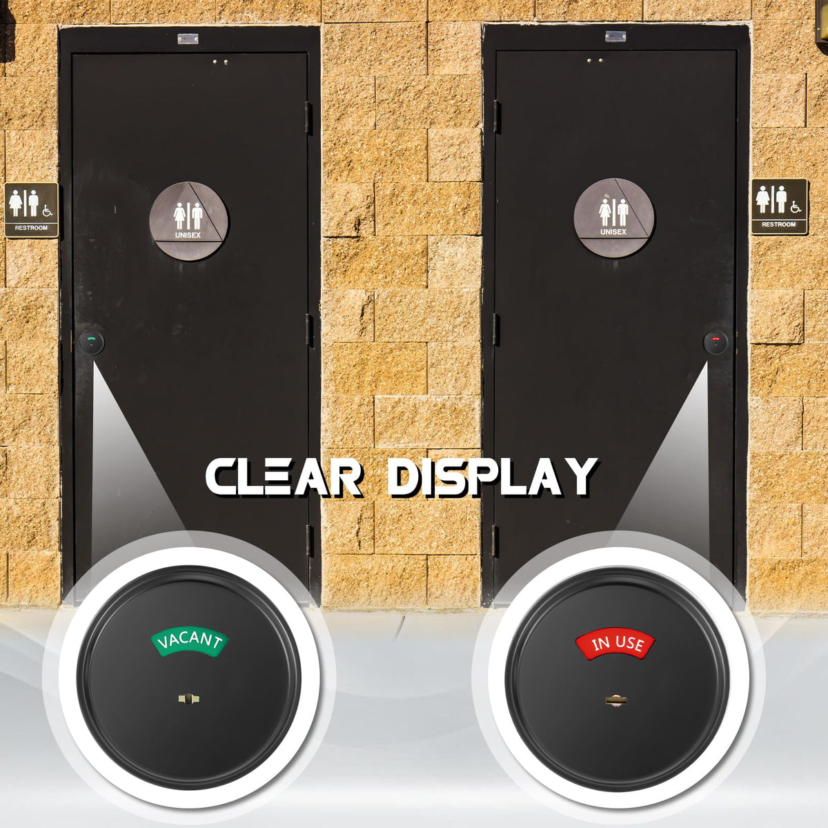 Tandefio moisture-resistant finish suits damp environments in restrooms and facilities.