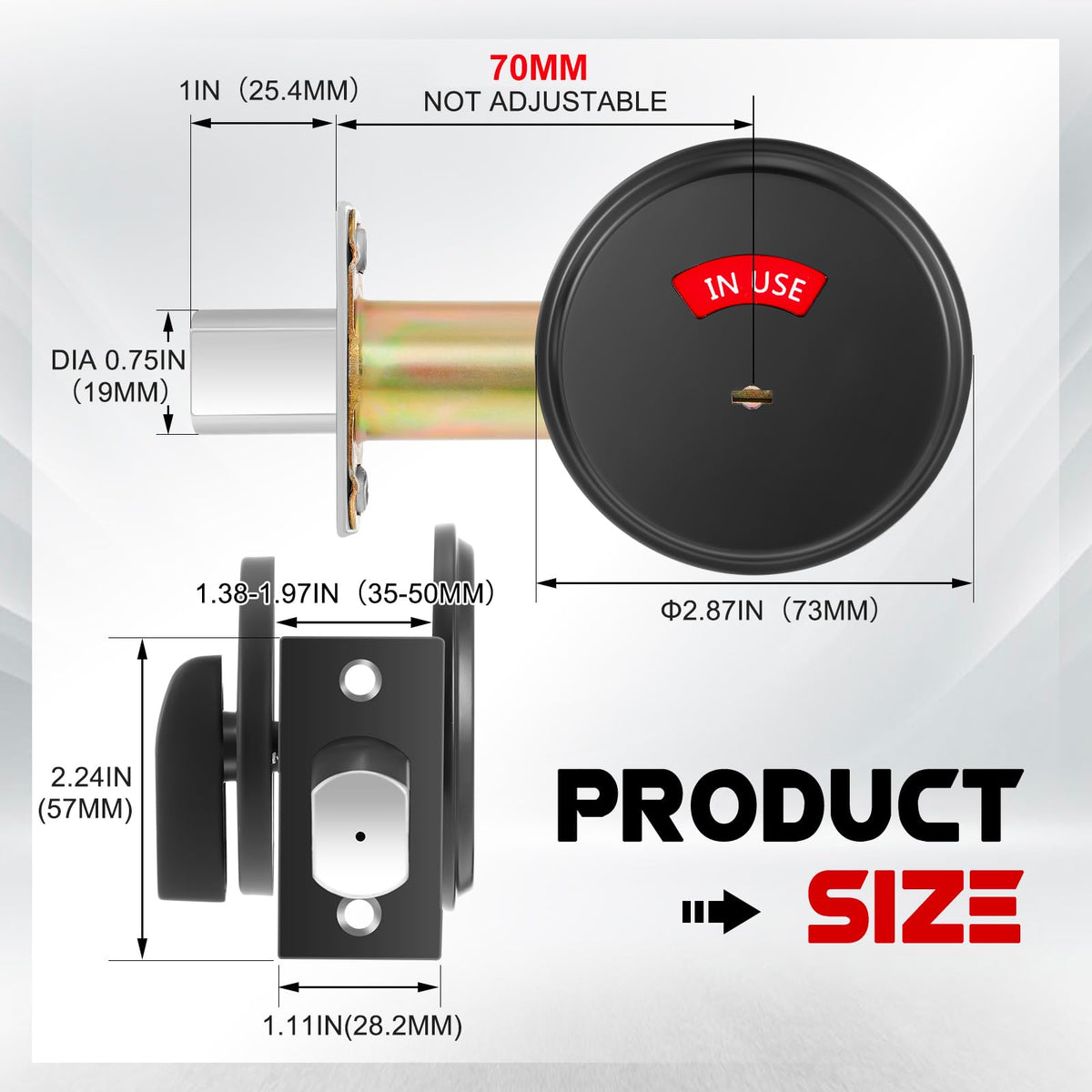 Tandefio occupancy indicator shows green and red at a glance for efficient privacy control.
