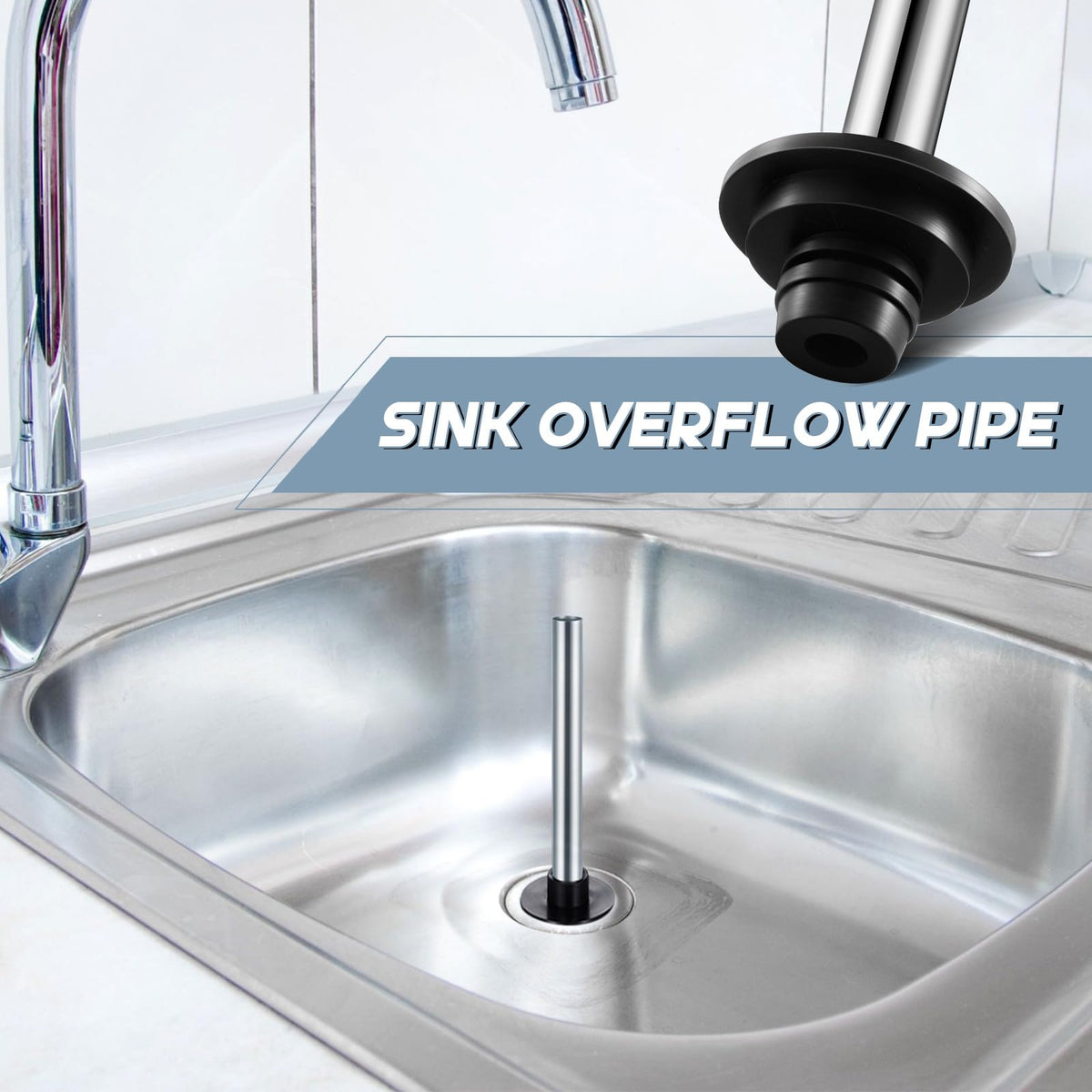 Tandefio stainless steel sink stopper close-up: durable hardware.