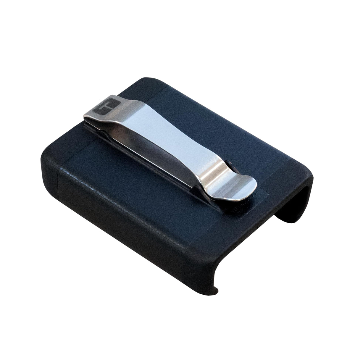 Tandem Mobi Case in black with stainless steel clip for secure pump transport.