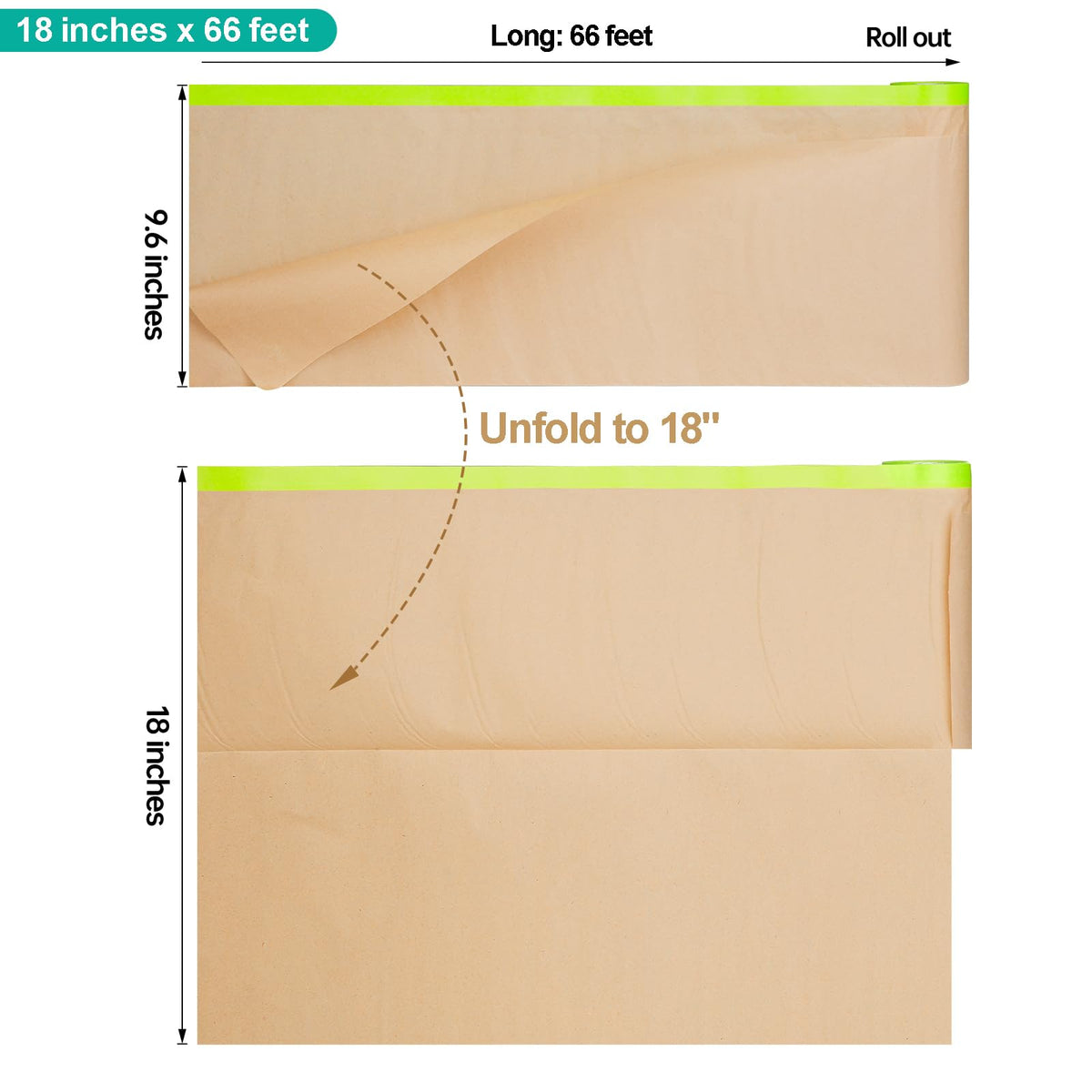 Tangibay pretaped masking paper with tape enables fast masking setup