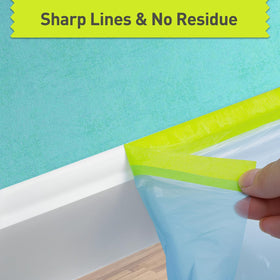 Tangibay static cling keeps film aligned on walls and cabinets