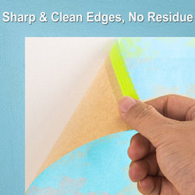 Waterproof adhesive tape allows clean removal with sharp edges after painting.