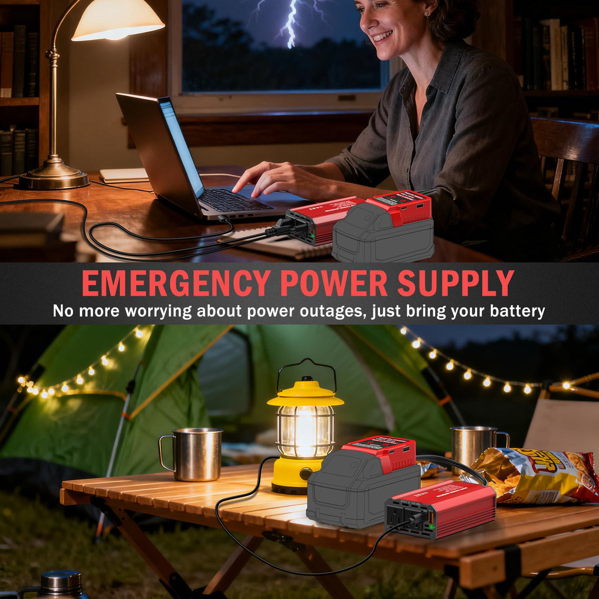 TANHEYIN 300W inverter provides portable power station for outdoor events