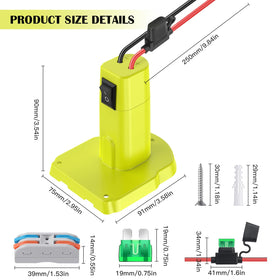 Tanheyin rc-toy-ride-on setup powered by battery adapter.