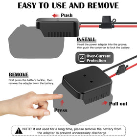 Tanheyin wall mount ready adapter with holes for mounting.
