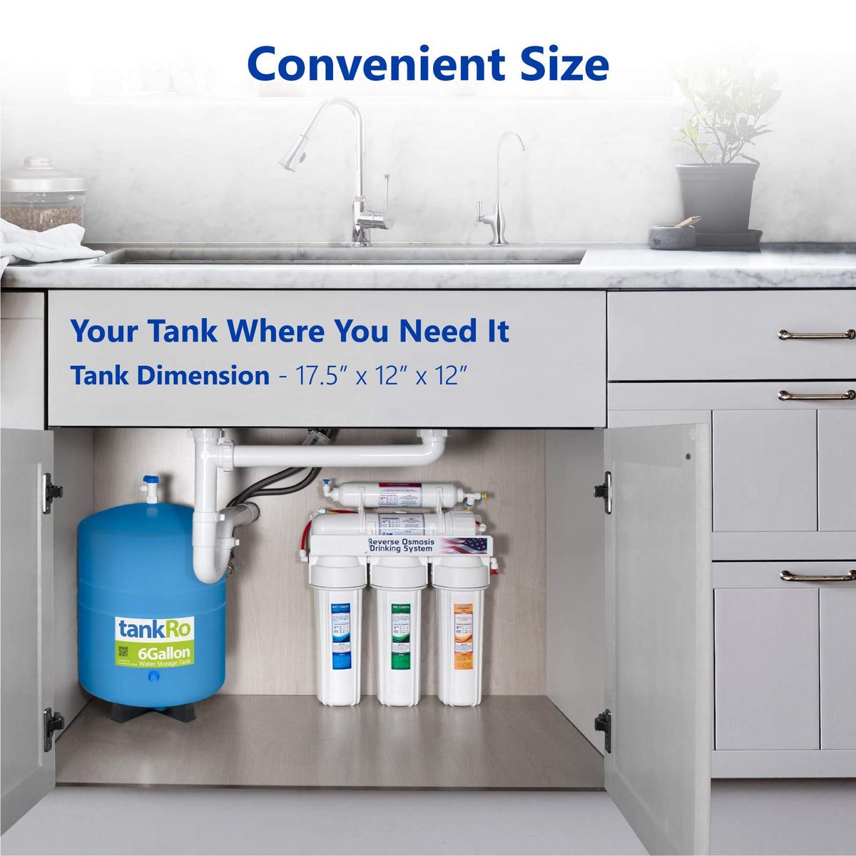 TankRo free 1/4-inch tank ball valve simplifies setup and replacement.
