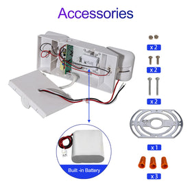 TANLUX battery backup ensures up to 90 minutes of emergency lighting.