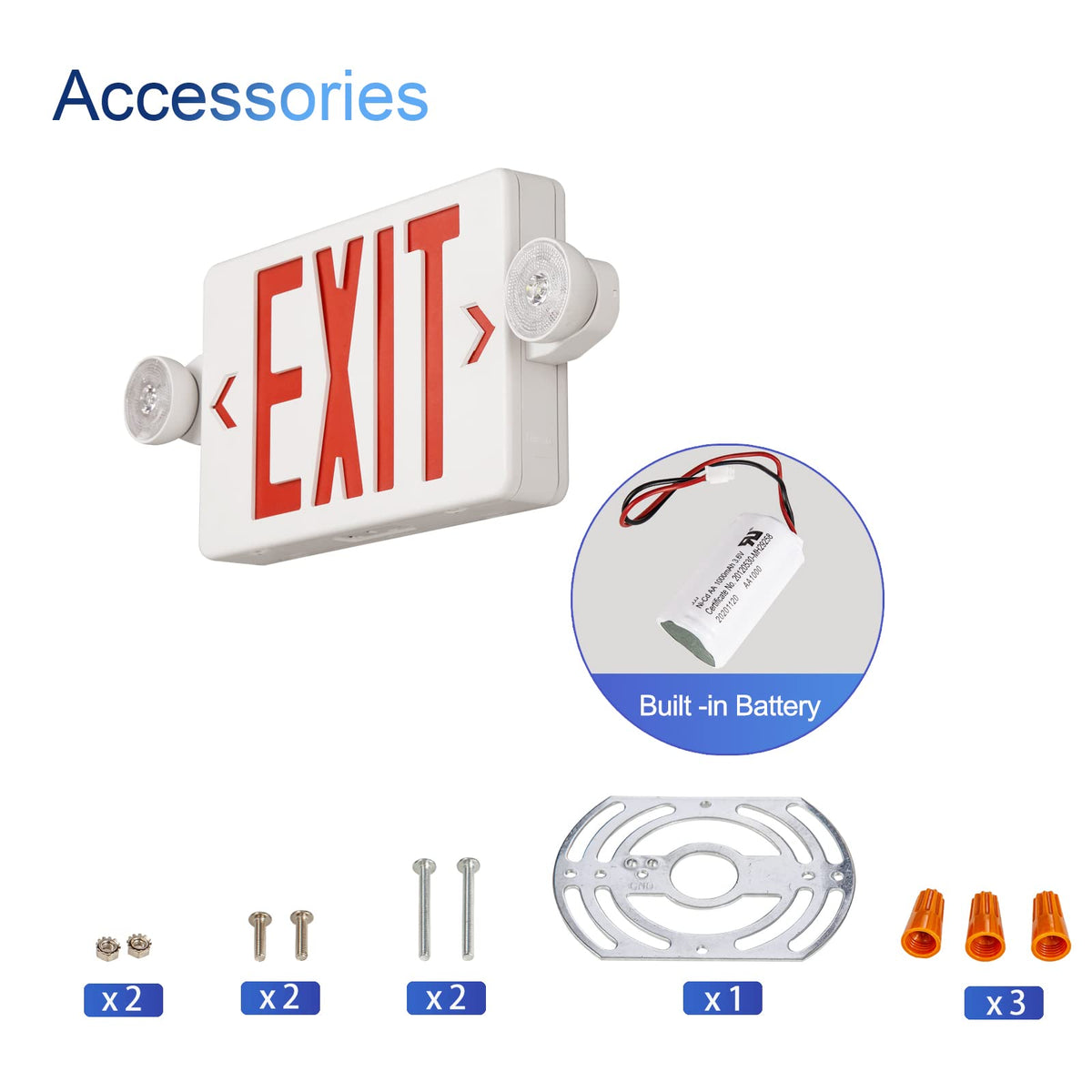 TanLux emergency light on provides area illumination during outages.