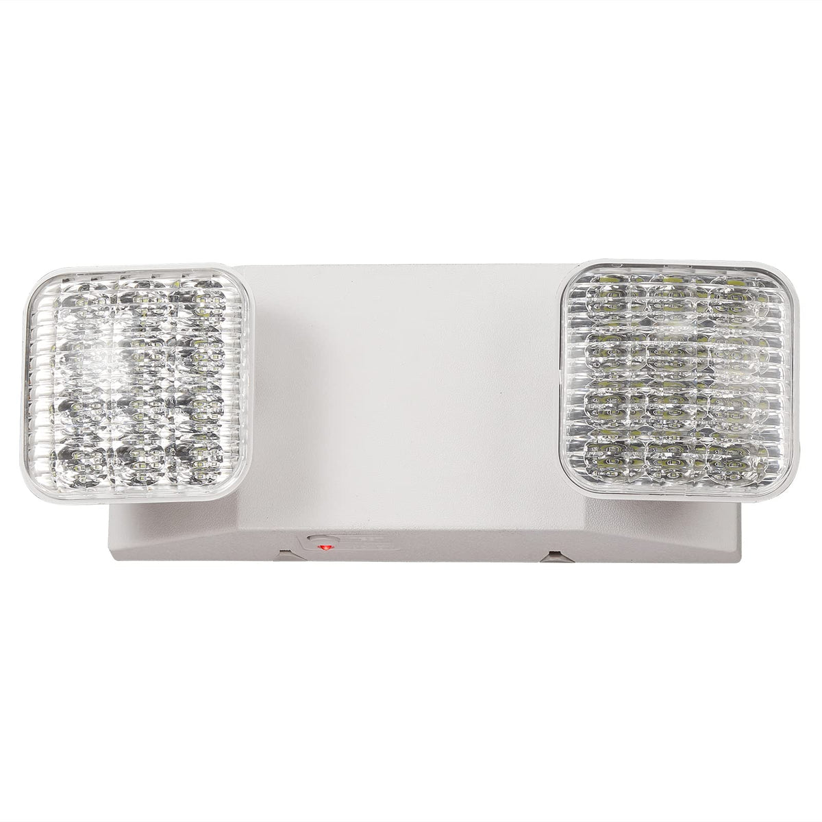 TANLUX LED emergency light front view in white, ready for wall mounting and reliable operation.