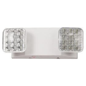 TANLUX LED emergency light front view in white, ready for wall mounting and reliable operation.
