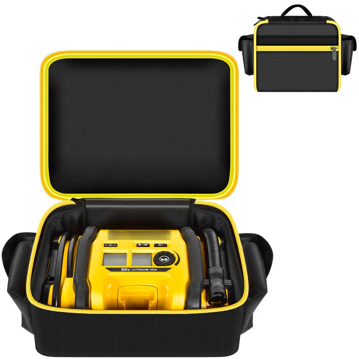 Tanmqin air compressor bag fit for DEWALT DCC020IB keeps inflator secure.