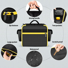 Tanmqin bag exterior pockets organize charger and hose for quick access.