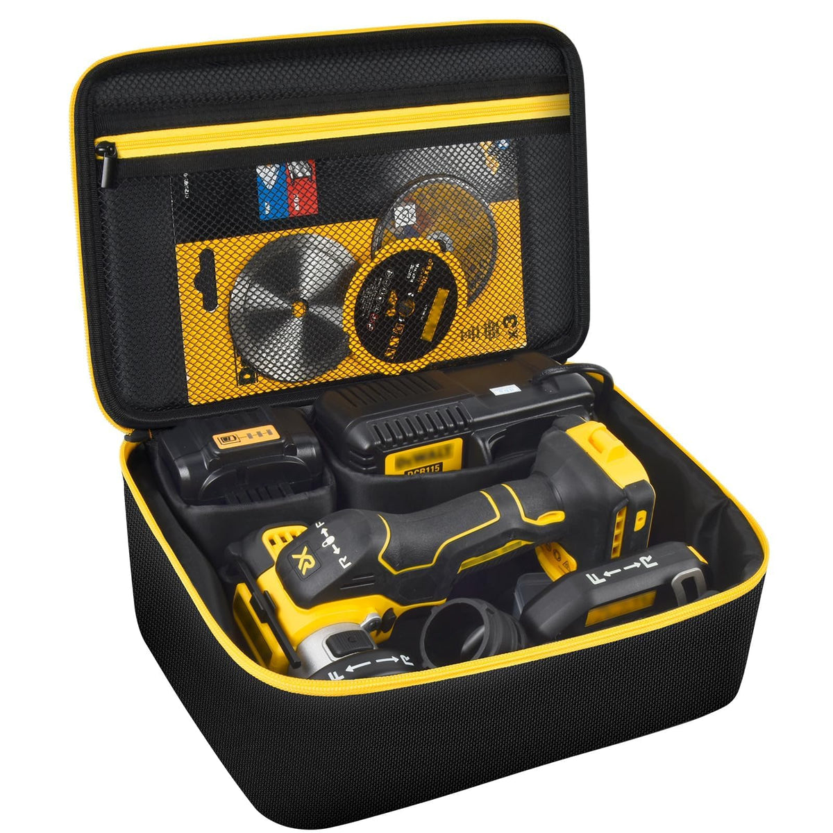 Tanmqin bag for DEWALT 20V DCS438B with tools, keeps essentials organized and protected.