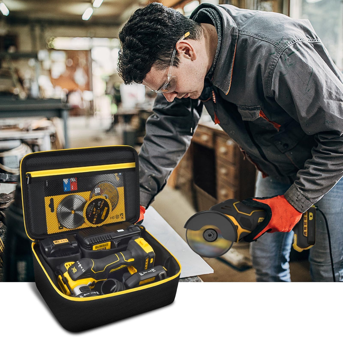 Tanmqin durable materials protect Dewalt tools.