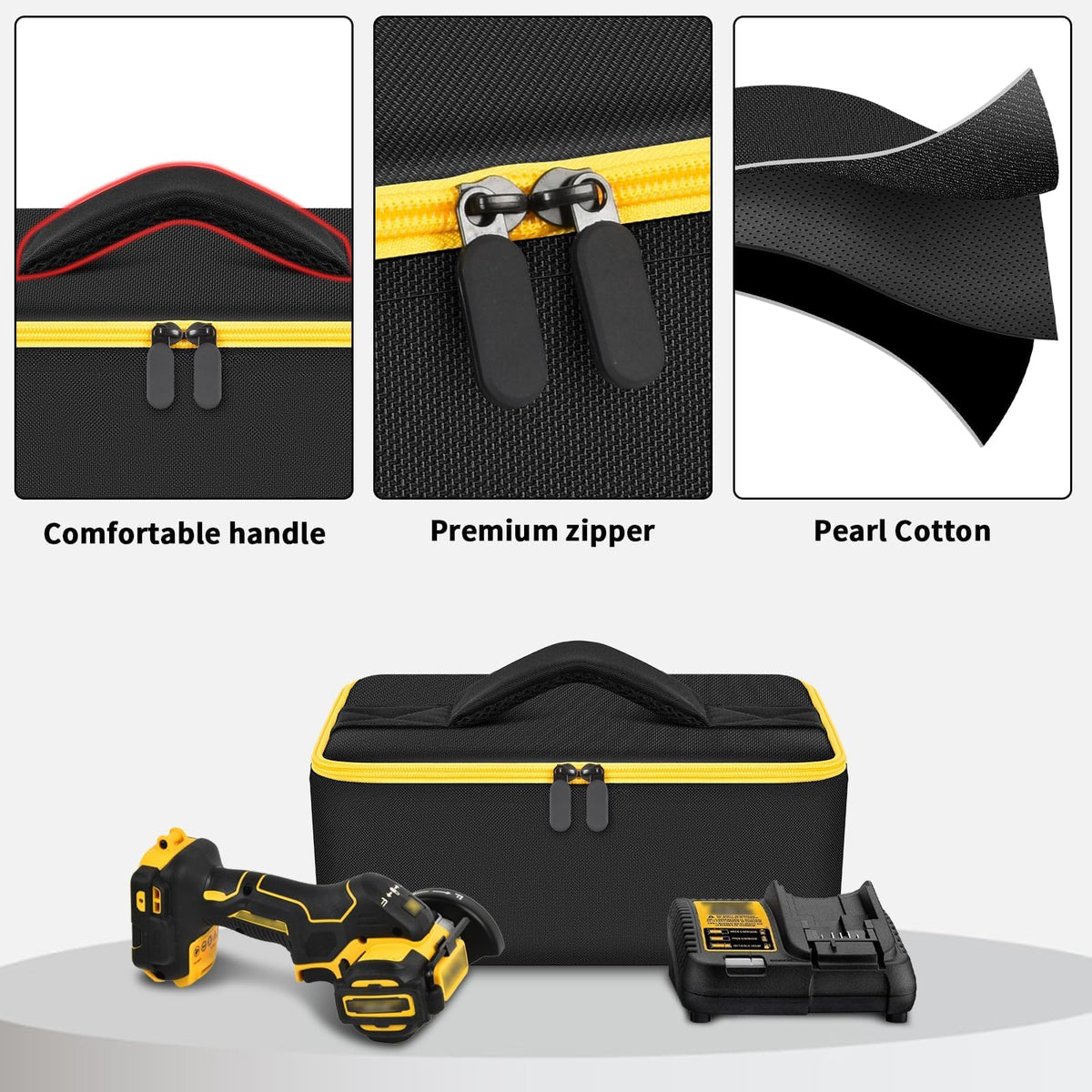 Tanmqin bag's zippered mesh pocket keeps cutting wheels secure.