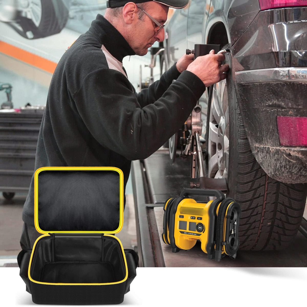 Tanmqin padded handle enables easy carrying to work sites.