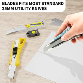 TANOSHII 25mm box cutter blades compatible with most 25mm knives