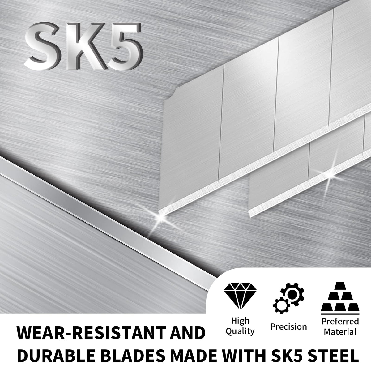 TANOSHII snap-off blades with seven-edge points for renewing the tip