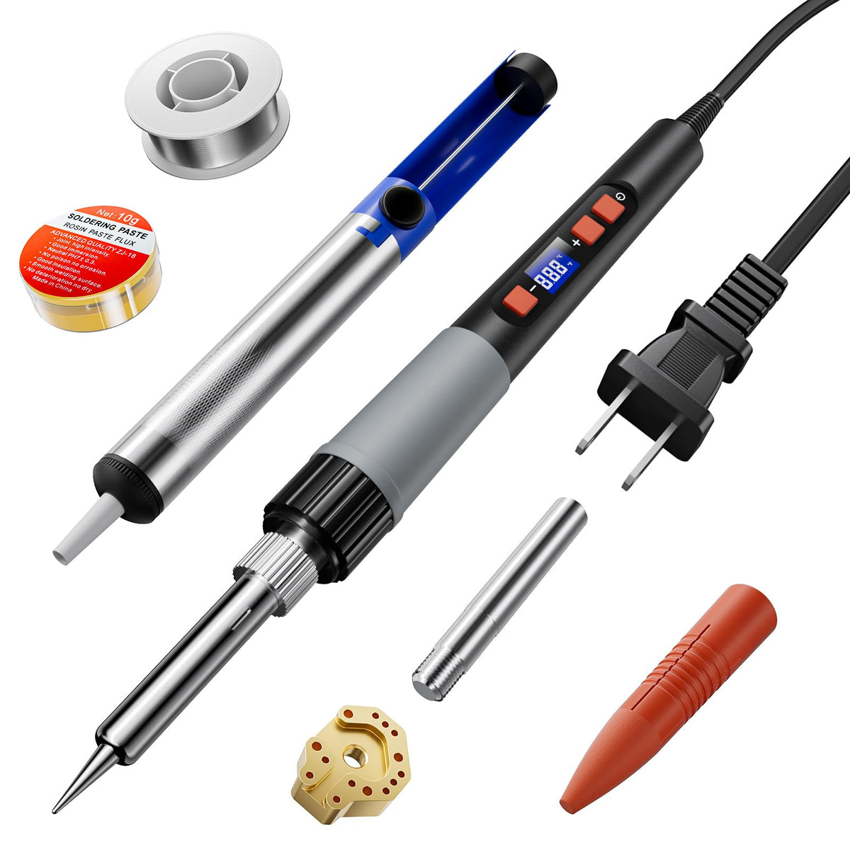 TanReginal 90W soldering iron with digital display for precise electronics work