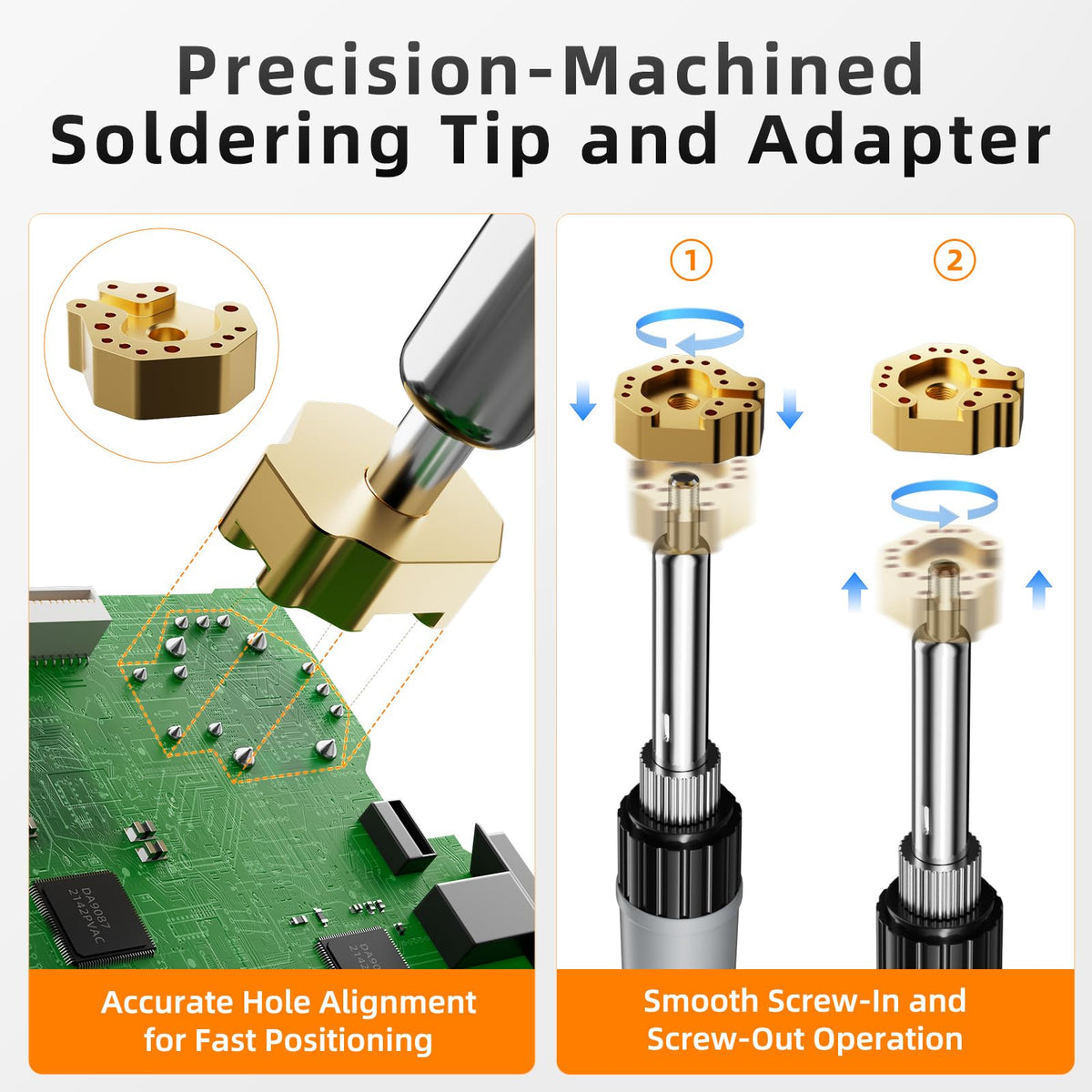 TanReginal precision adapter with exact holes ensures centering during stick replacement.