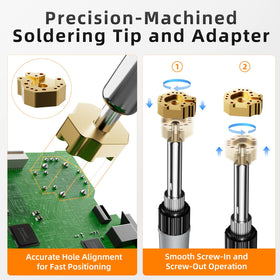 TanReginal precision adapter with exact holes ensures centering during stick replacement.
