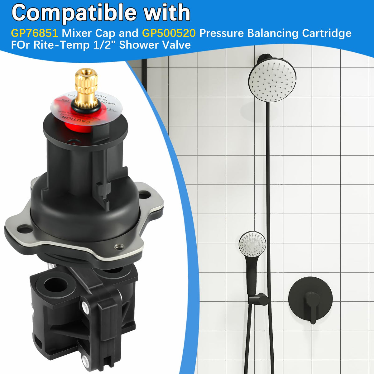 Tanxury brass and plastic construction highlights durable, leak-resistant components.