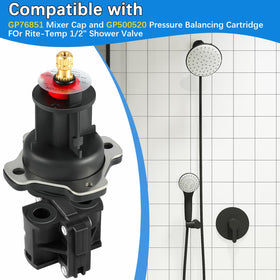 Tanxury brass and plastic construction highlights durable, leak-resistant components.