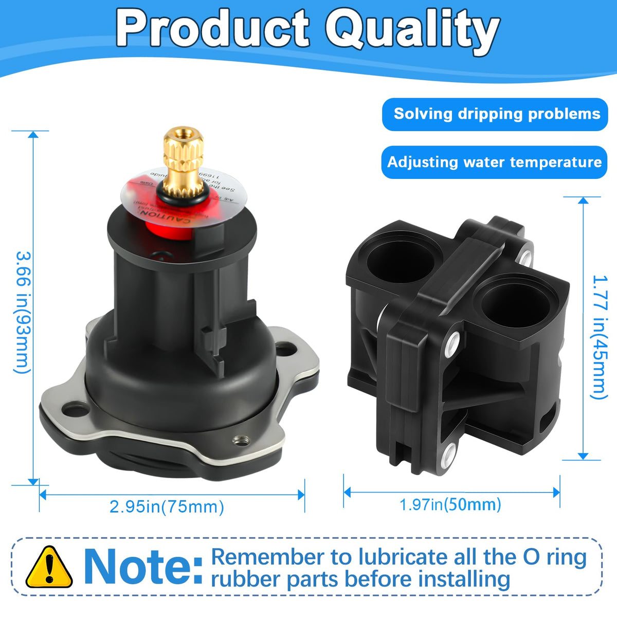 Tanxury easy-installation guide shows simple prep and proper O-ring seating.