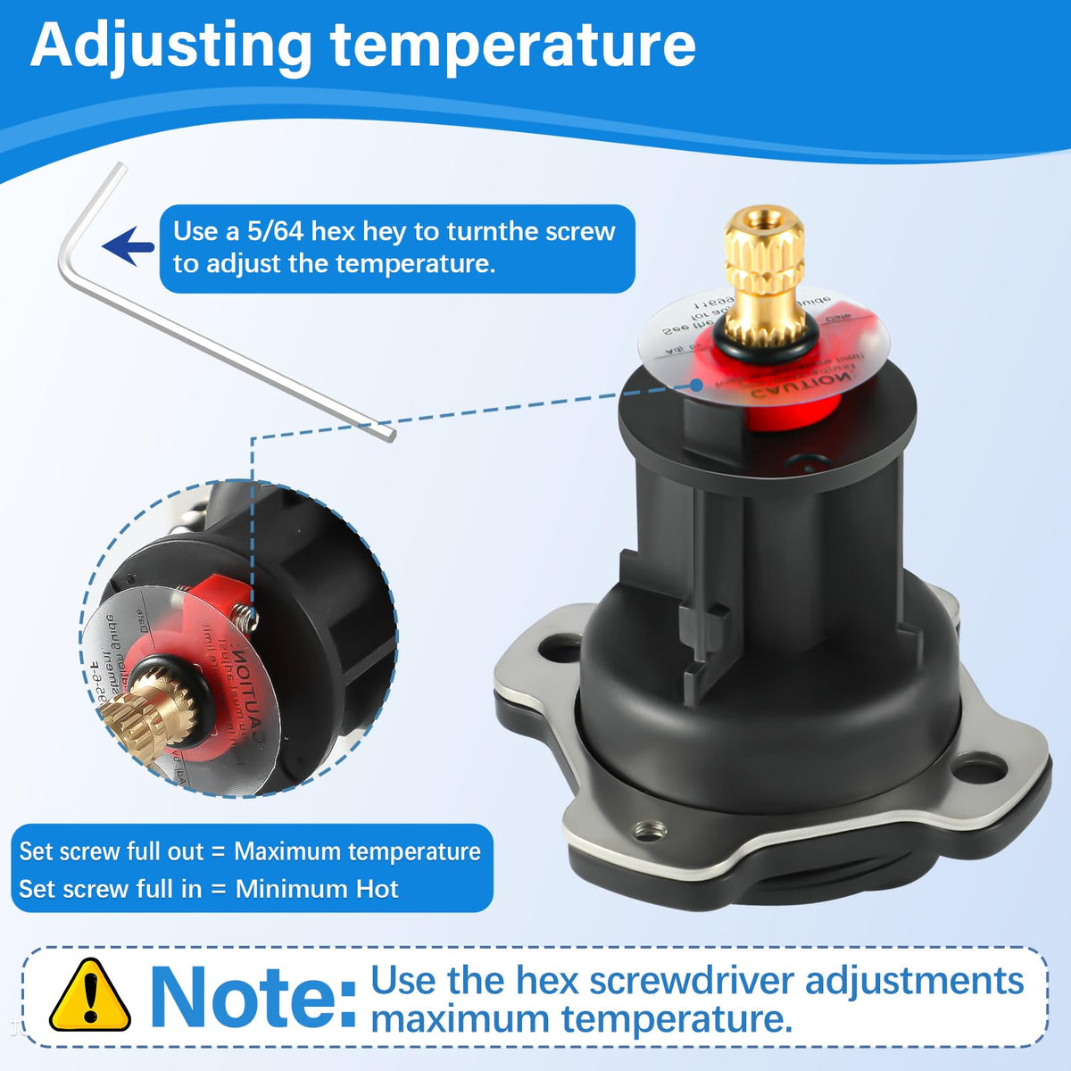 Tanxury GP876851 pressure balancing unit close-up highlights precise temperature control.