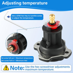 Tanxury GP876851 pressure balancing unit close-up highlights precise temperature control.