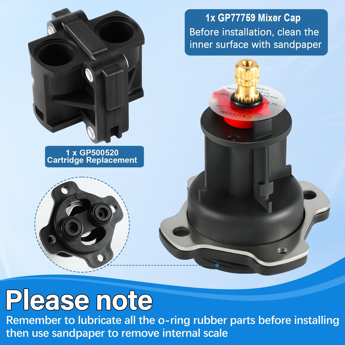 Tanxury Rite Temp repair kit image shows a reliable shower valve upgrade.