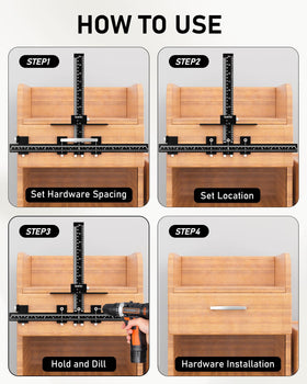 TANYO cabinet jig in use on a wooden board for accuracy