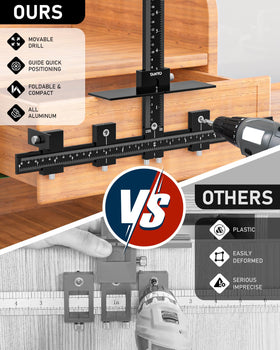 TANYO jig with adjustable slider for wobble-free drilling