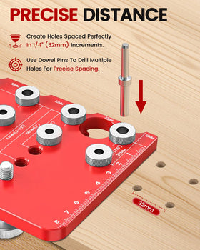 TANYO double-sided scales support quick, accurate hole spacing for uniform shelves.